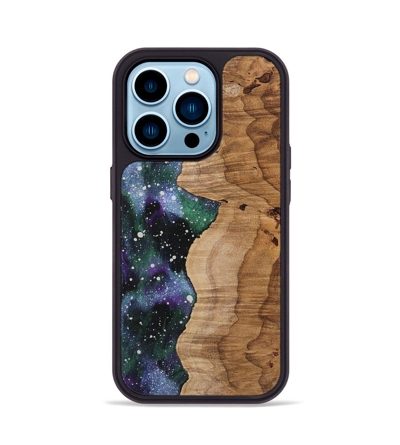 iPhone 14 Pro Wood+Resin Phone Case - Mamie (Cosmos, 713802)
