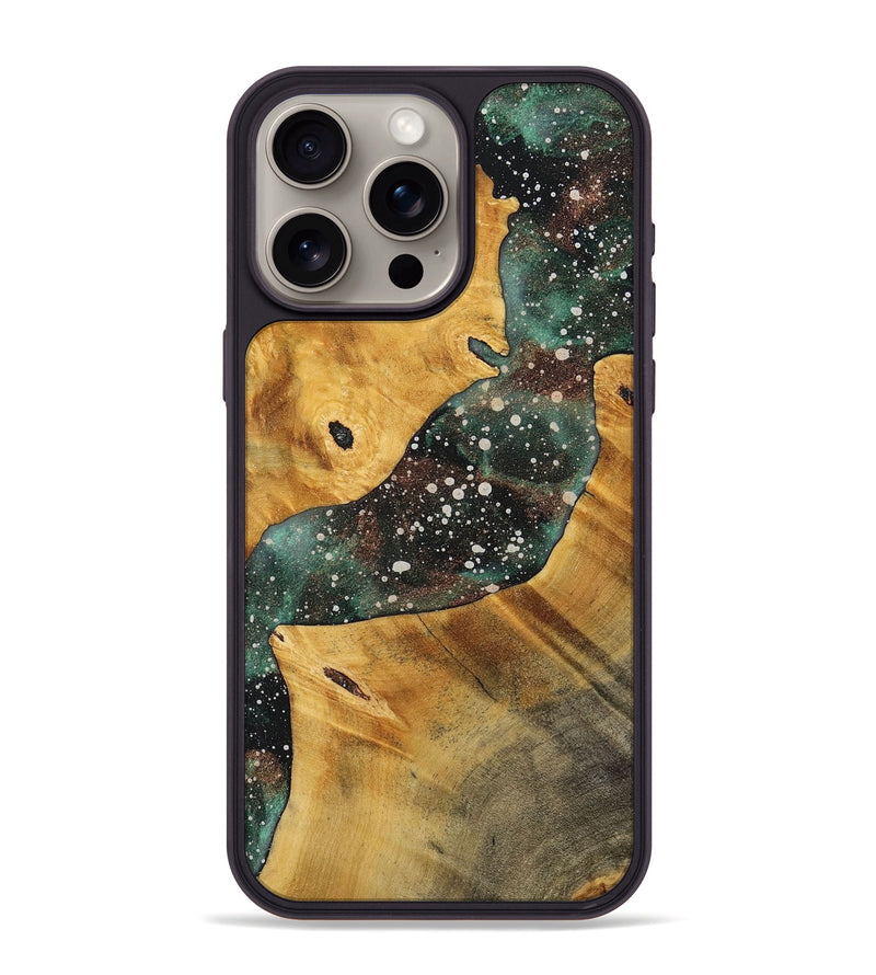 iPhone 15 Pro Max Wood+Resin Phone Case - Shari (Cosmos, 713813)