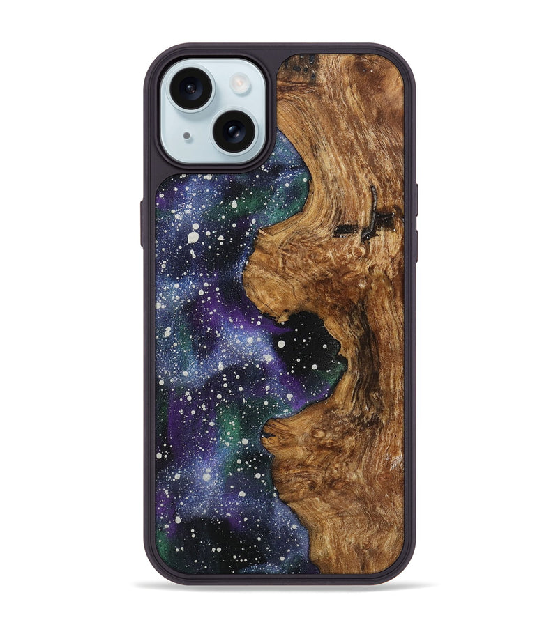 iPhone 15 Plus Wood+Resin Phone Case - Terence (Cosmos, 713814)