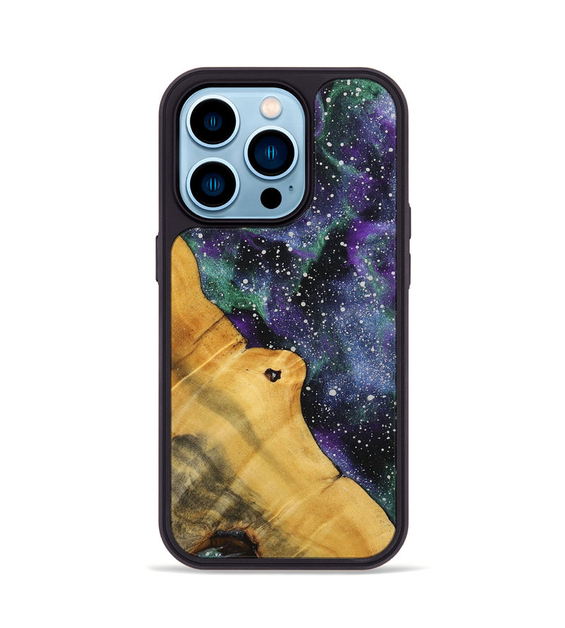 iPhone 14 Pro Wood+Resin Phone Case - Priscilla (Cosmos, 713824)