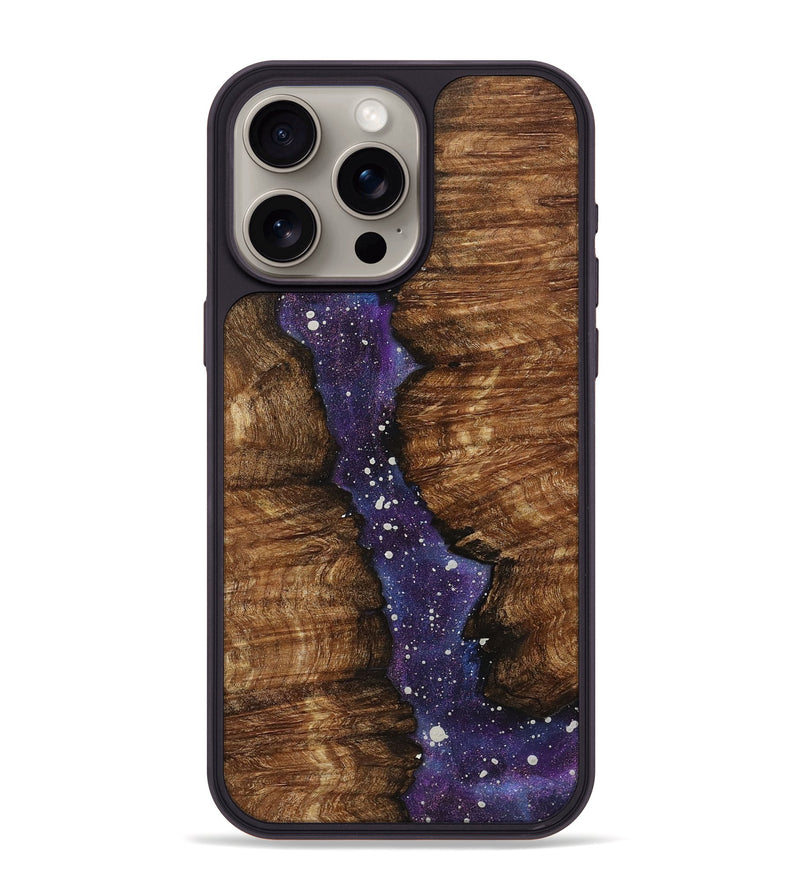 iPhone 15 Pro Max Wood+Resin Phone Case - Shelia (Cosmos, 713830)