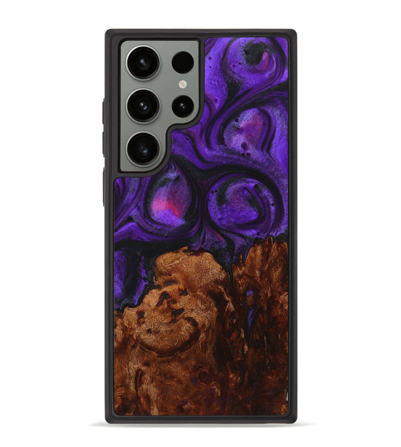 Galaxy S23 Ultra Wood+Resin Phone Case - Regina (Purple, 713910)