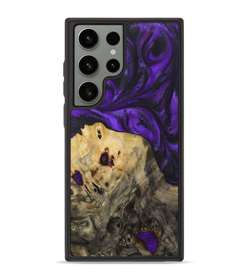 Galaxy S23 Ultra Wood+Resin Phone Case - Timothy (Purple, 713917)