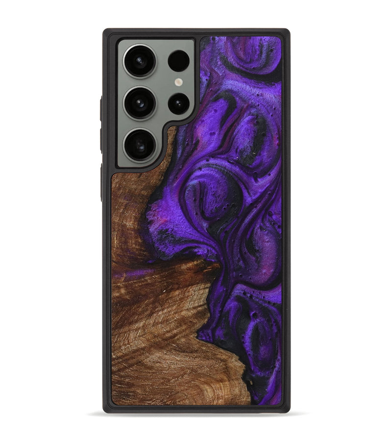 Galaxy S23 Ultra Wood+Resin Phone Case - Byron (Purple, 713920)