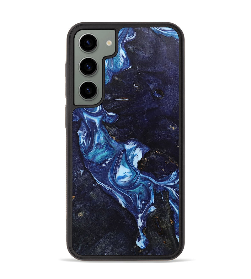 Galaxy S23 Plus Wood+Resin Phone Case - Kai (Blue, 714035)