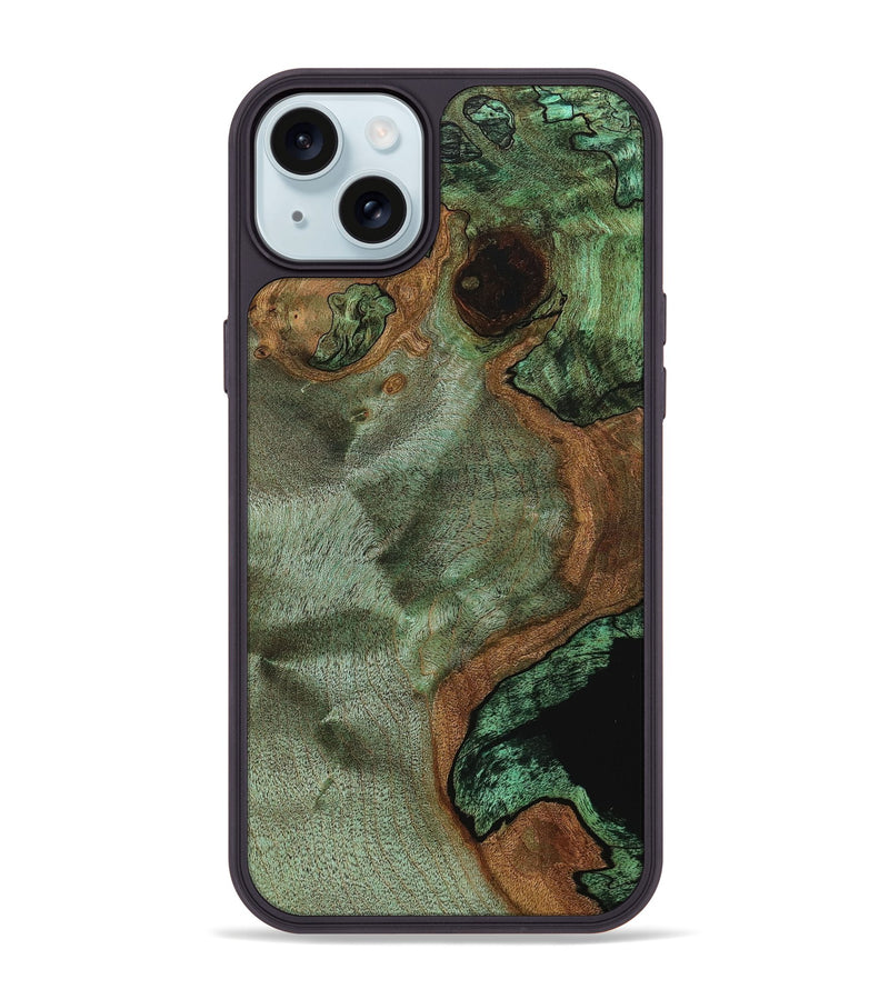 iPhone 15 Plus Wood+Resin Phone Case - Bill (Wood Burl, 714122)
