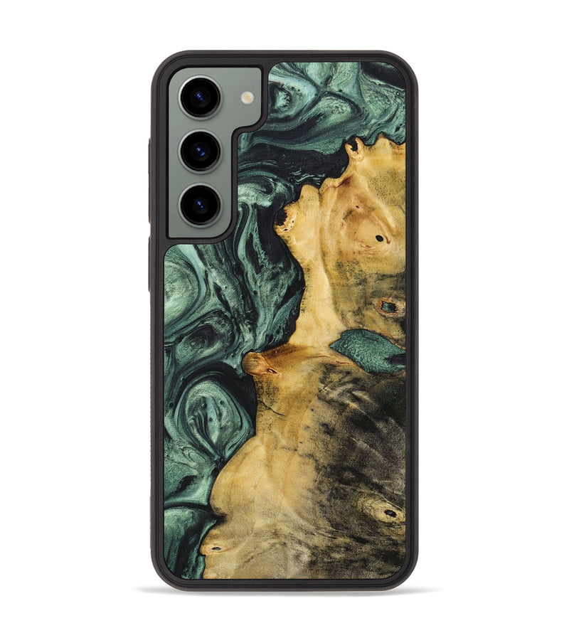 Galaxy S23 Plus Wood+Resin Phone Case - Breanna (Green, 714163)
