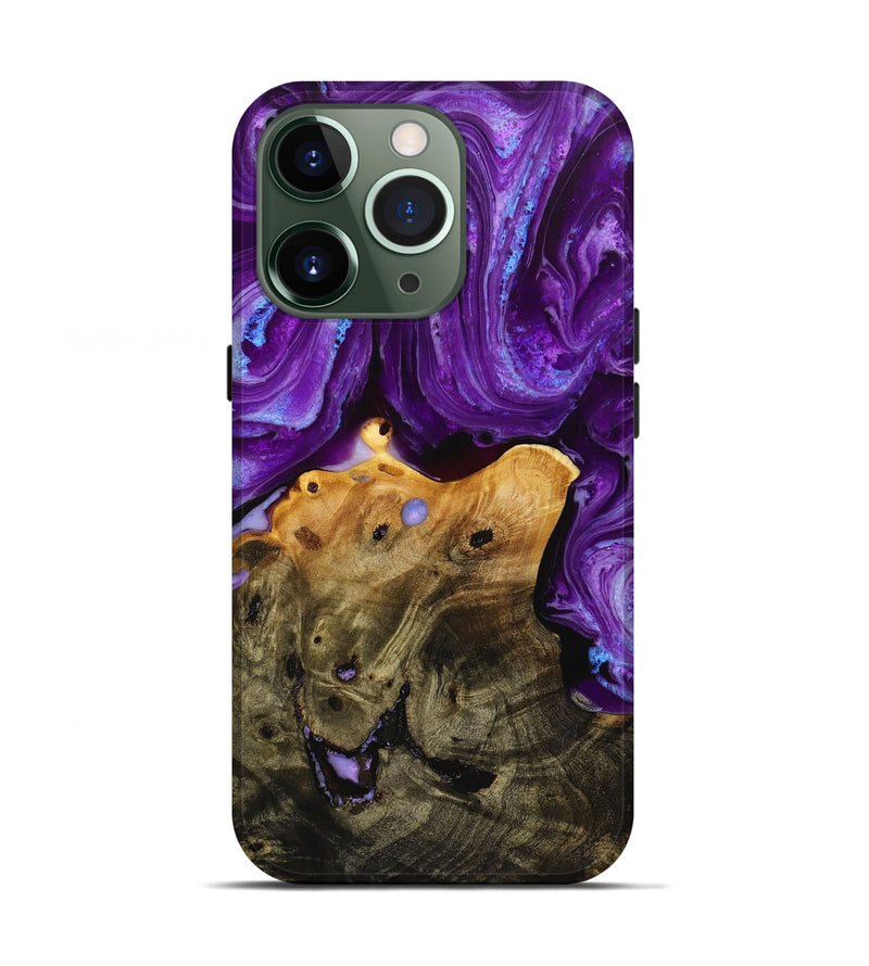 iPhone 13 Pro Wood+Resin Live Edge Phone Case - Penny (Purple, 714194)