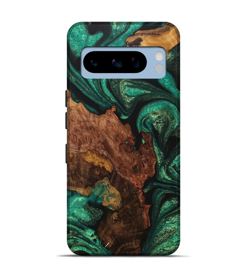 Pixel 8 Pro Wood+Resin Live Edge Phone Case - Samara (Green, 714202)
