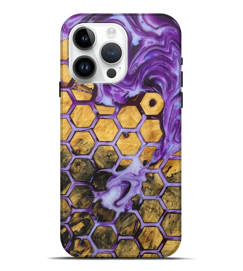 iPhone 15 Pro Max Wood+Resin Live Edge Phone Case - Jim (Pattern, 714204)