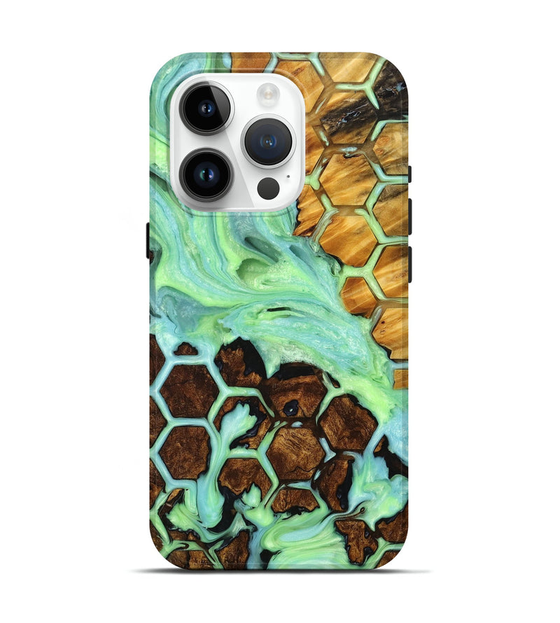 iPhone 15 Pro Wood+Resin Live Edge Phone Case - Royalty (Pattern, 714222)