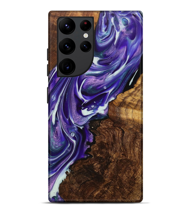 Galaxy S22 Ultra Wood+Resin Live Edge Phone Case - Lowell (Purple, 714225)