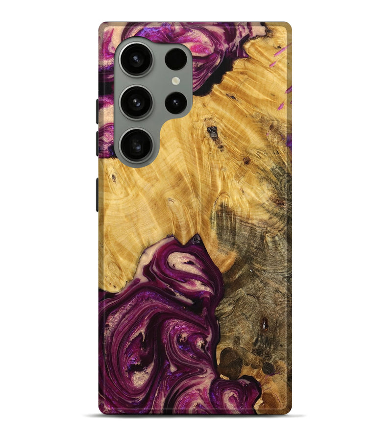 Galaxy S24 Ultra Wood+Resin Live Edge Phone Case - Irma (Purple, 714235)