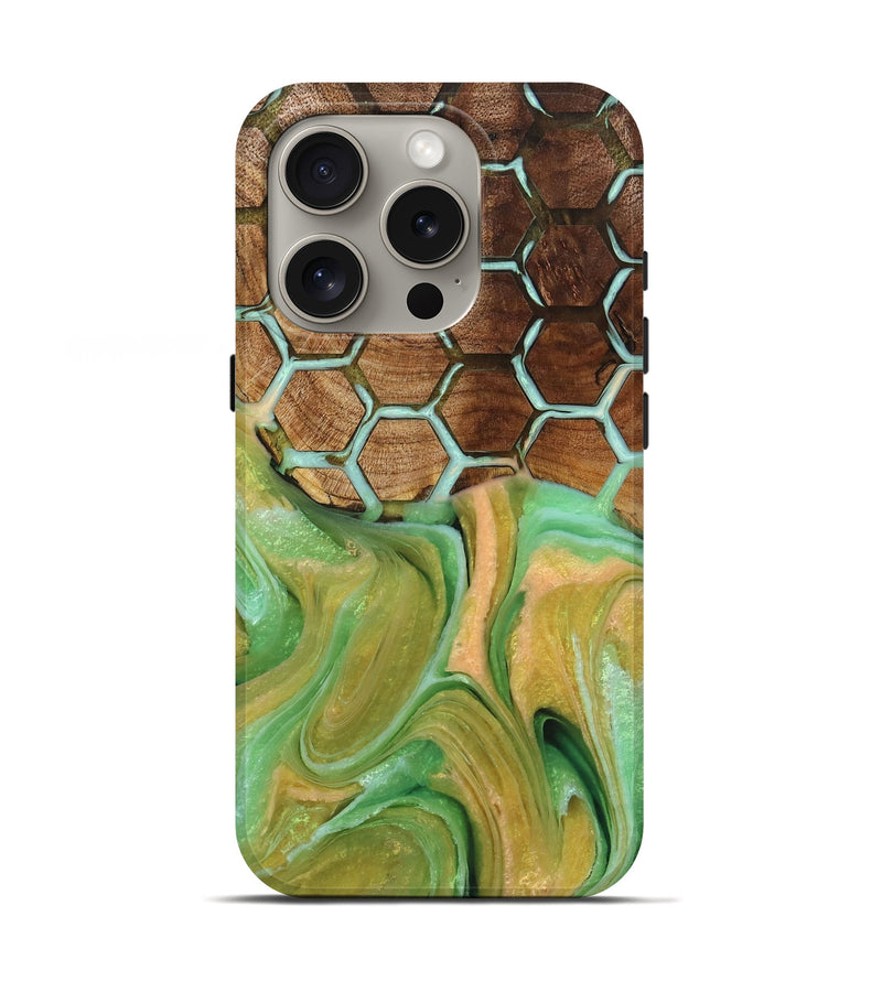 iPhone 16 Pro Wood+Resin Live Edge Phone Case - Louis (Pattern, 714286)