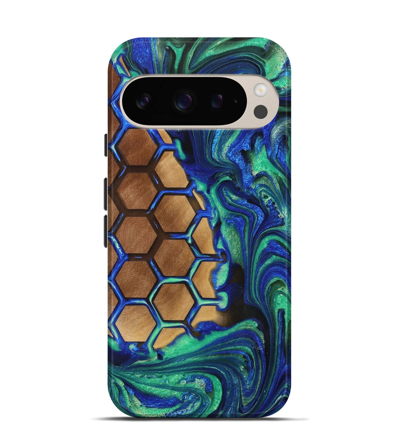 Pixel 9 Pro Wood+Resin Live Edge Phone Case - Irene (Pattern, 714287)