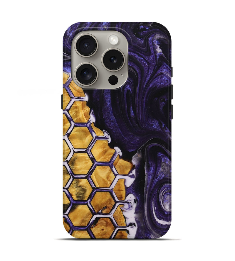 iPhone 16 Pro Wood+Resin Live Edge Phone Case - Karissa (Pattern, 714290)