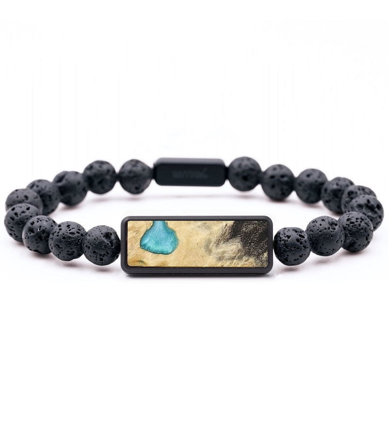 Lava Bead Wood+Resin Bracelet - Isaiah (Wood Burl, 714364)