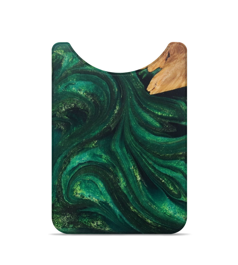 Live Edge Wood+Resin Wallet - Ava (Green, 714580)