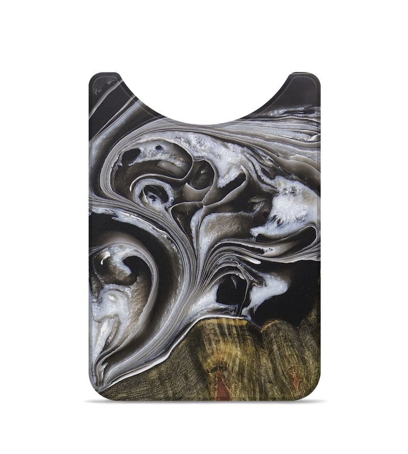 Live Edge Wood+Resin Wallet - Alivia (Black & White, 714592)