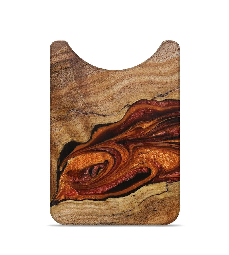 Live Edge Wood+Resin Wallet - Charlotte (Red, 714598)