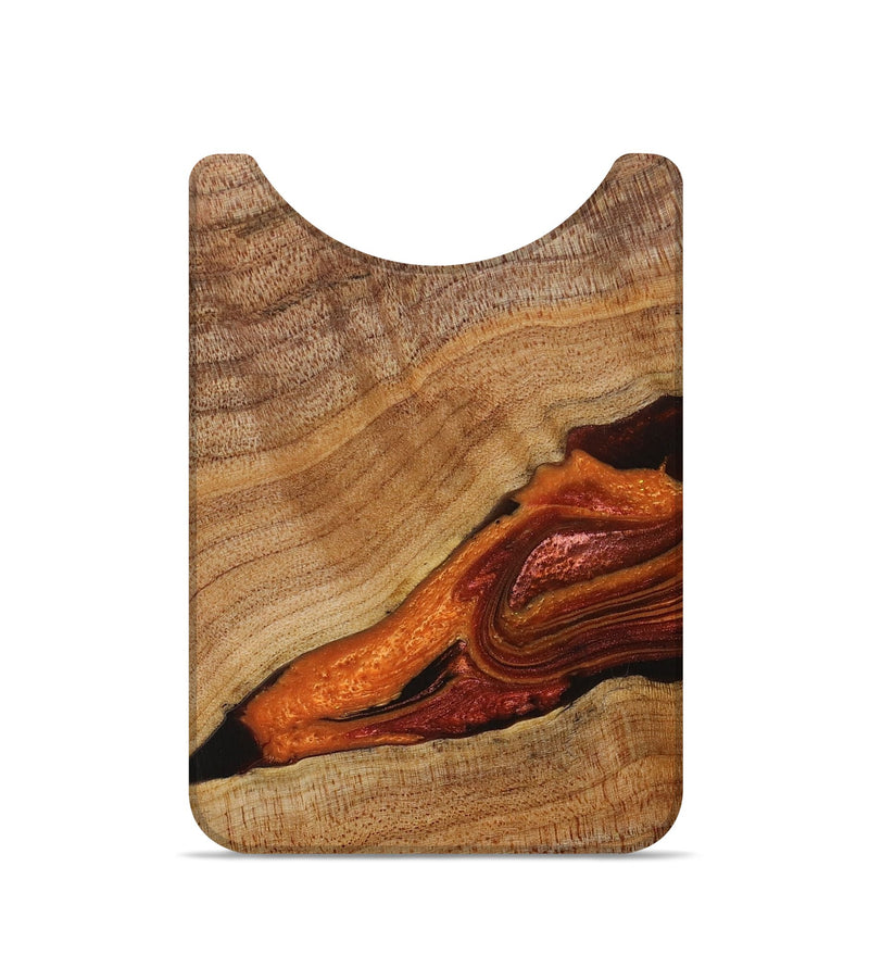 Live Edge Wood+Resin Wallet - Hattie (Red, 714600)