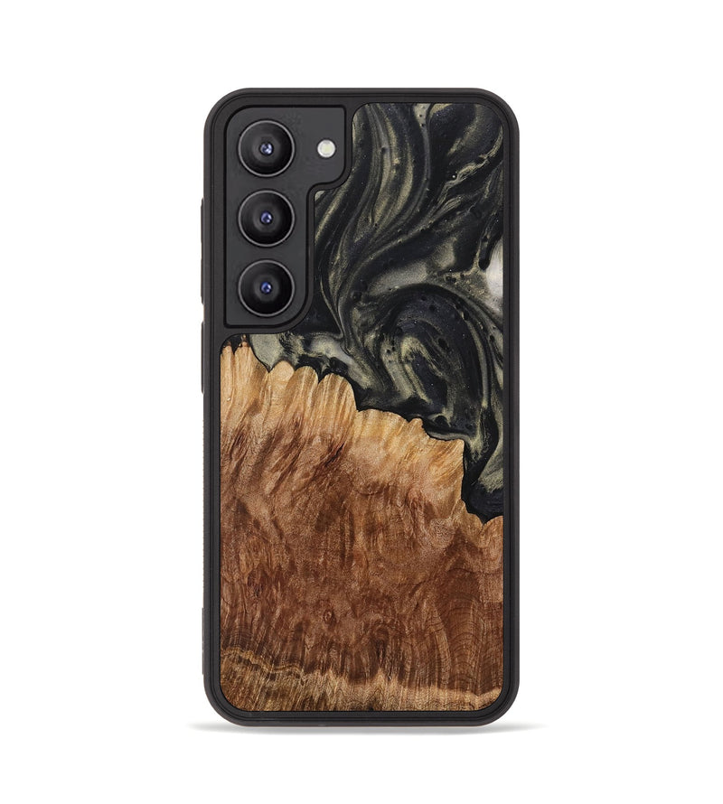 Galaxy S23 Wood+Resin Phone Case - Cairo (Black & White, 714624)