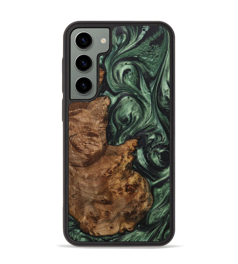 Galaxy S23 Plus Wood+Resin Phone Case - Harmony (Green, 714645)
