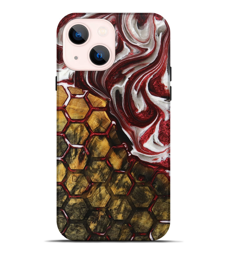 iPhone 14 Plus Wood+Resin Live Edge Phone Case - Philip (Pattern, 714687)