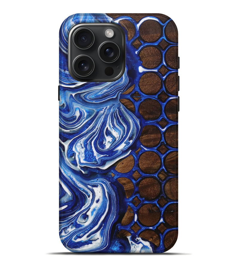 iPhone 16 Pro Max Wood+Resin Live Edge Phone Case - Braelynn (Pattern, 714688)