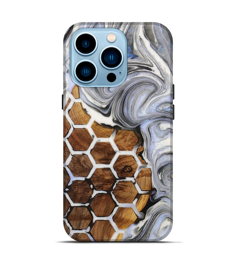 iPhone 14 Pro Wood+Resin Live Edge Phone Case - Major (Pattern, 714689)