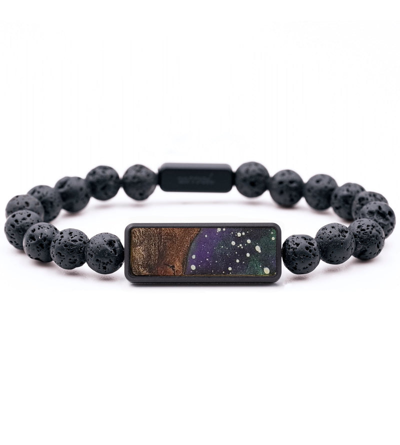 Lava Bead Wood+Resin Bracelet - Corey (Cosmos, 714786)