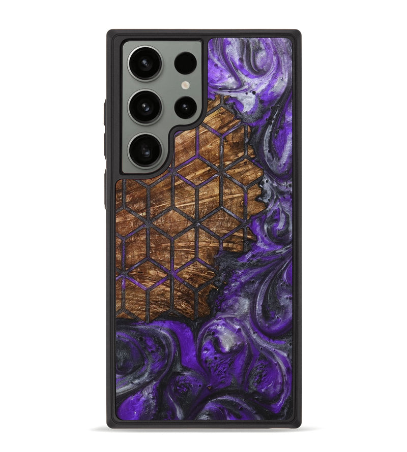 Galaxy S23 Ultra Wood+Resin Phone Case - Rodney (Pattern, 714808)