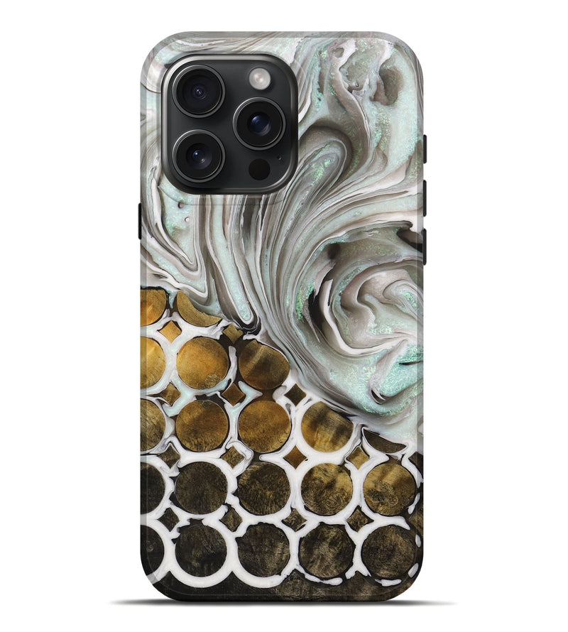 iPhone 16 Pro Max Wood+Resin Live Edge Phone Case - Daryl (Pattern, 714894)