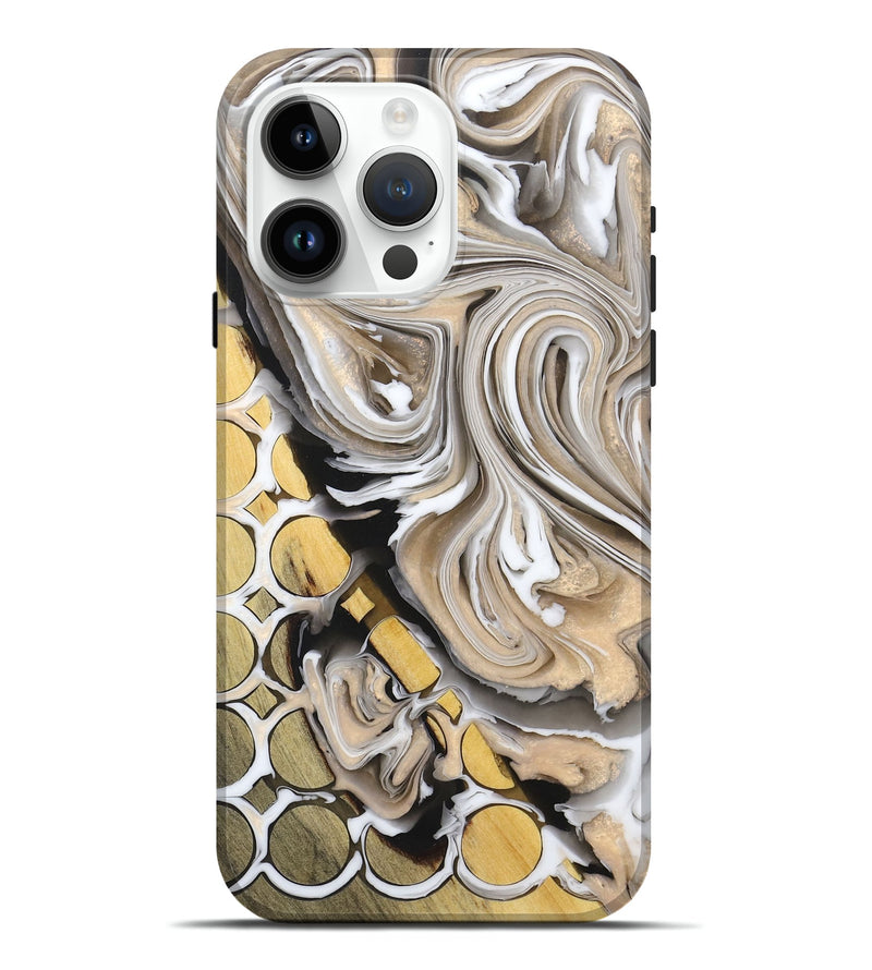 iPhone 15 Pro Max Wood+Resin Live Edge Phone Case - Kathleen (Pattern, 714895)