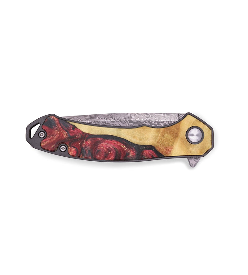 EDC Wood+Resin Pocket Knife - Carson (Red, 714945)
