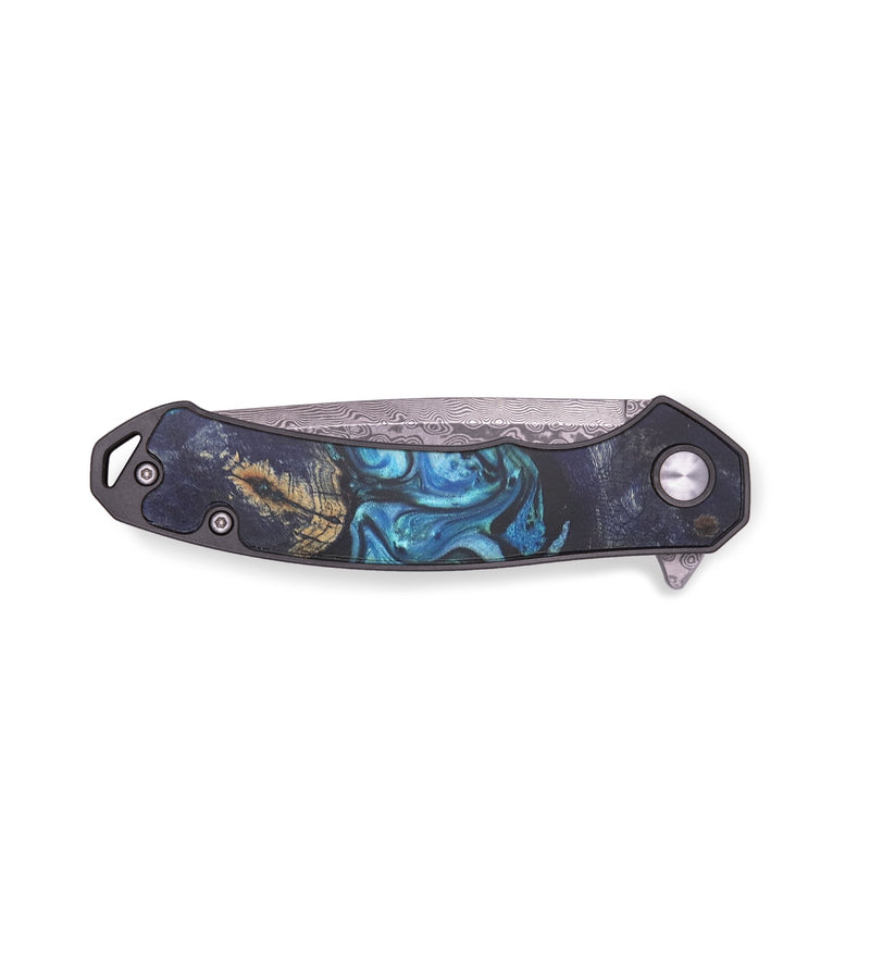 EDC Wood+Resin Pocket Knife - Jayceon (Blue, 714952)