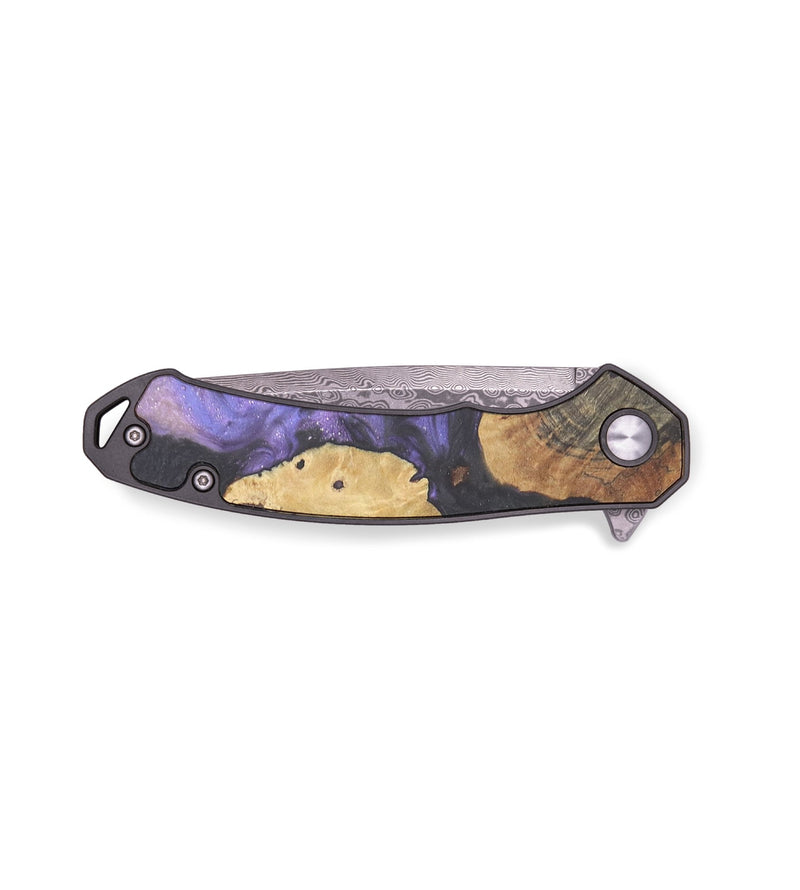 EDC Wood+Resin Pocket Knife - Molly (Purple, 714980)