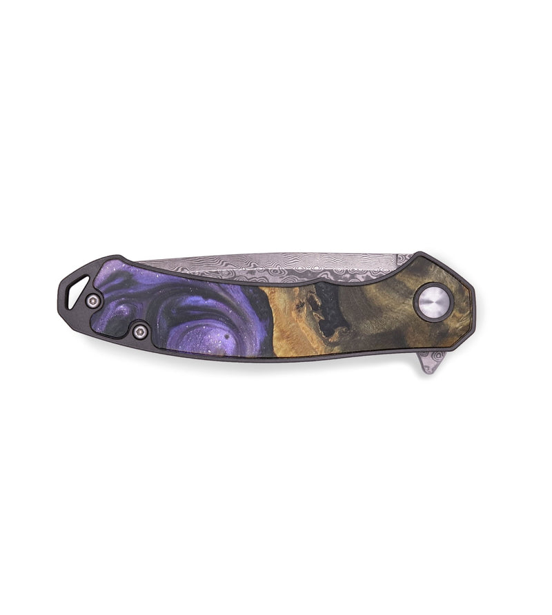 EDC Wood+Resin Pocket Knife - Annabella (Purple, 714982)