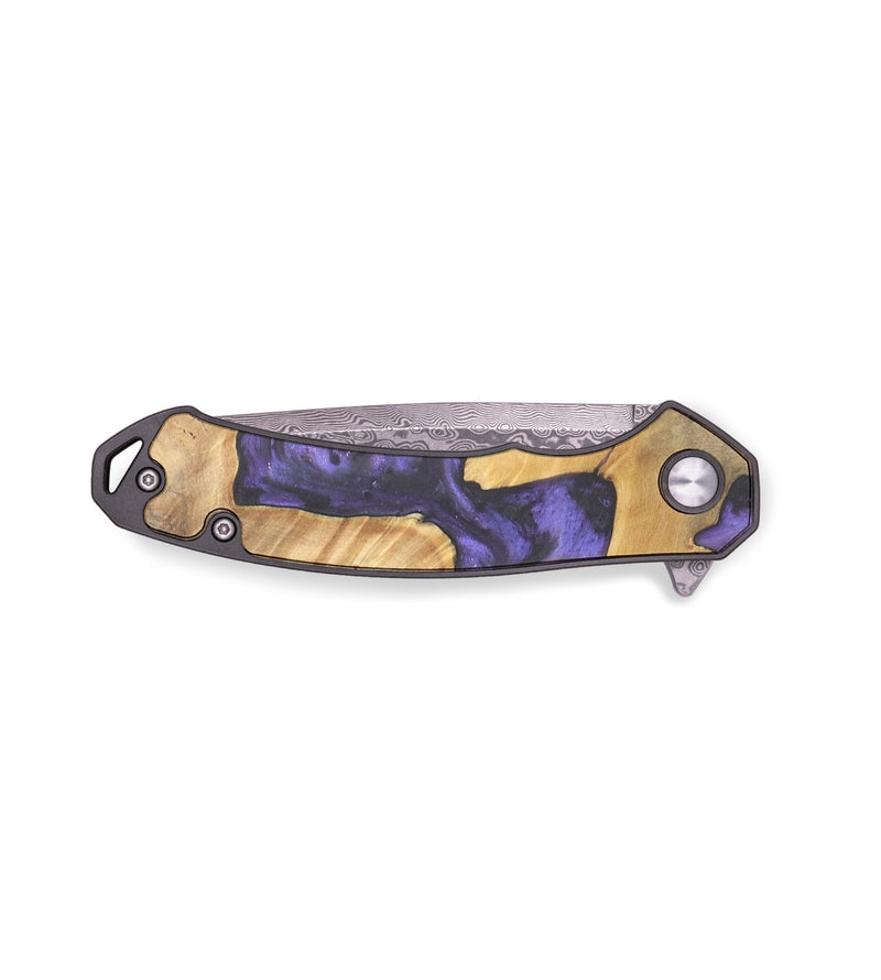 EDC Wood+Resin Pocket Knife - Dawson (Purple, 714984)