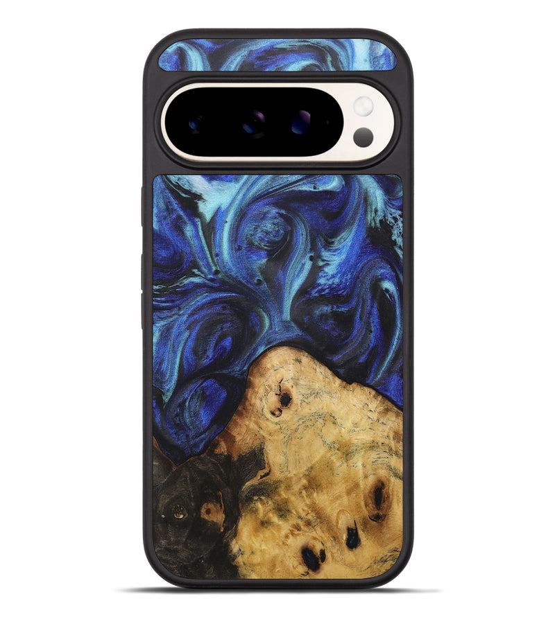Pixel 9 Pro XL Wood+Resin Phone Case - Luciana (Blue, 715061)