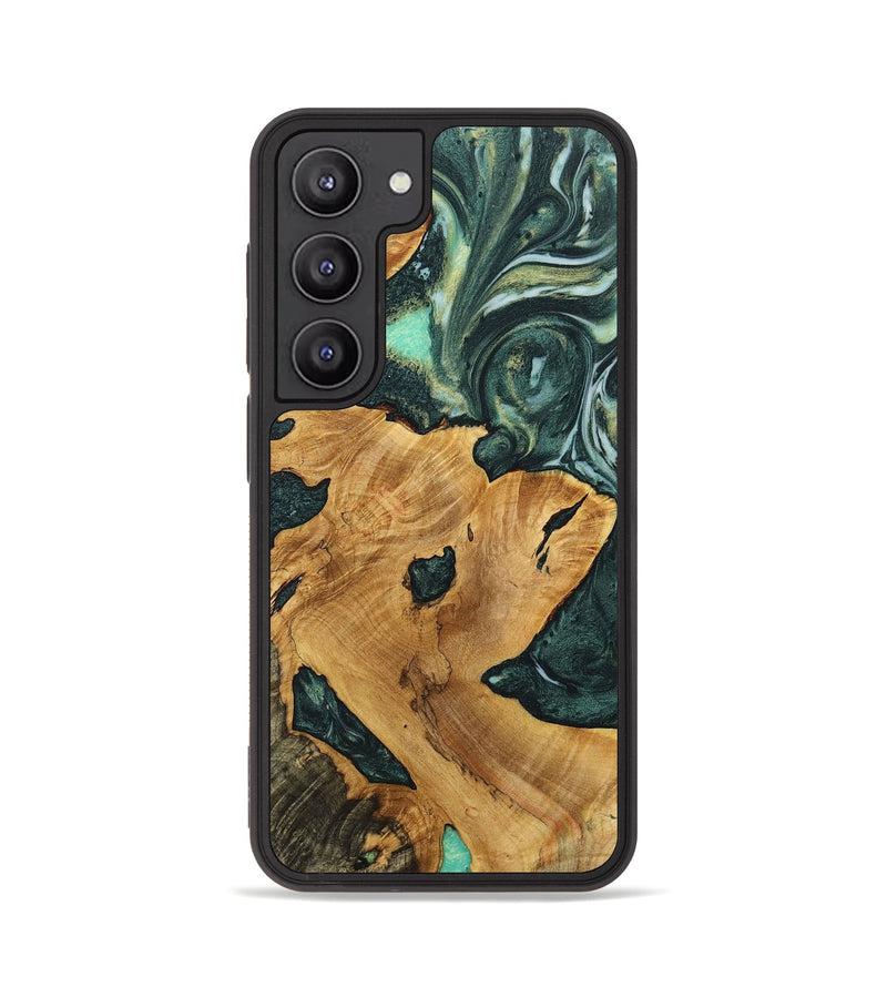 Galaxy S23 Wood+Resin Phone Case - Kendra (Green, 715112)