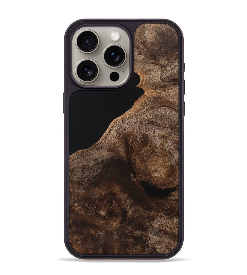 iPhone 15 Pro Max Wood+Resin Phone Case - Mitchell (Wood Burl, 715147)