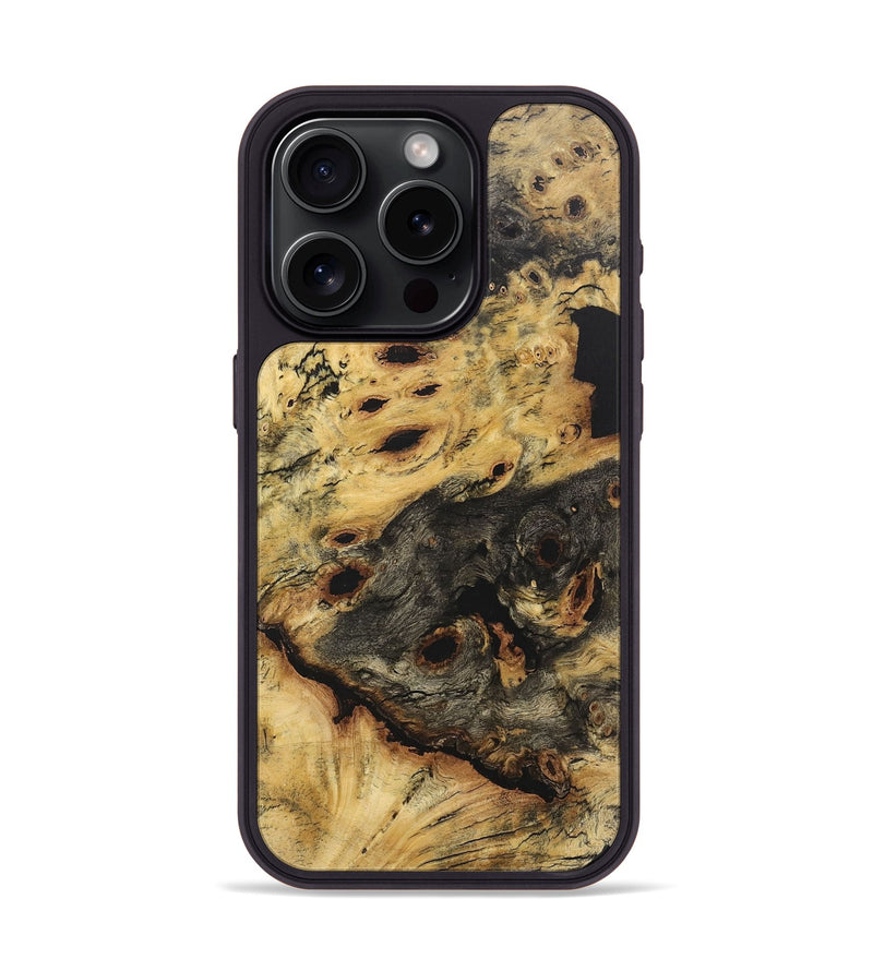 iPhone 15 Pro Wood+Resin Phone Case - Dexter (Wood Burl, 715151)