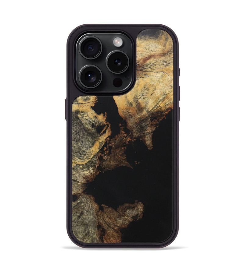 iPhone 15 Pro Wood+Resin Phone Case - Jewell (Wood Burl, 715153)