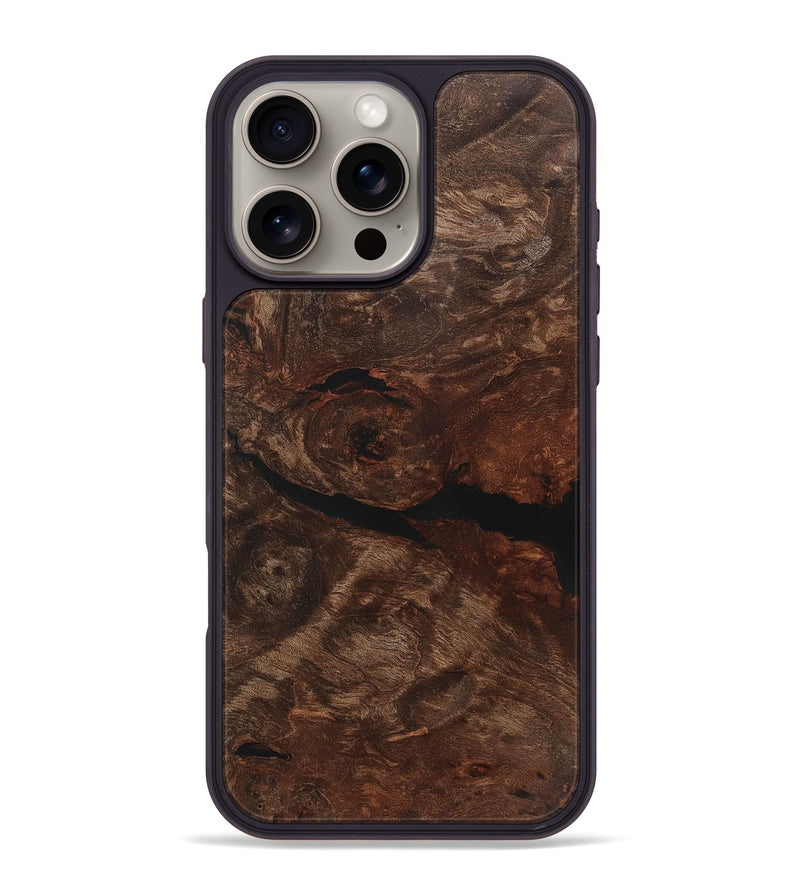 iPhone 16 Pro Max Wood+Resin Phone Case - Wyatt (Wood Burl, 715155)