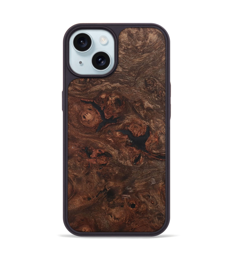 iPhone 15 Wood+Resin Phone Case - Iesha (Wood Burl, 715170)
