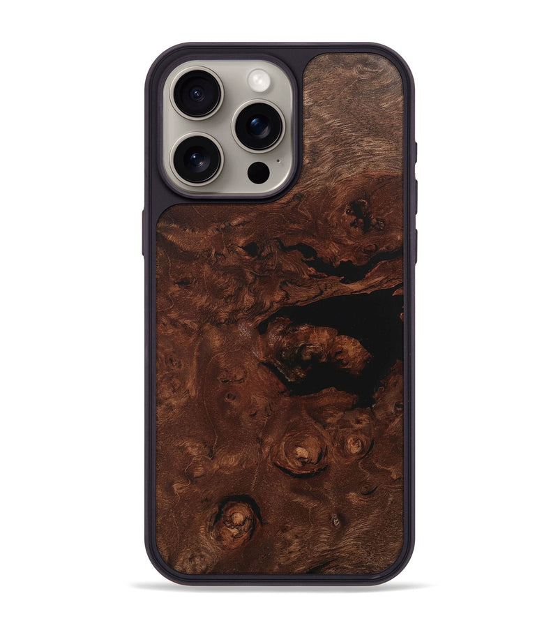 iPhone 15 Pro Max Wood+Resin Phone Case - Aiden (Wood Burl, 715171)