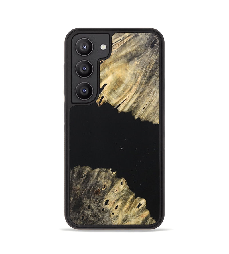 Galaxy S23 Wood+Resin Phone Case - Bradley (Pure Black, 715189)