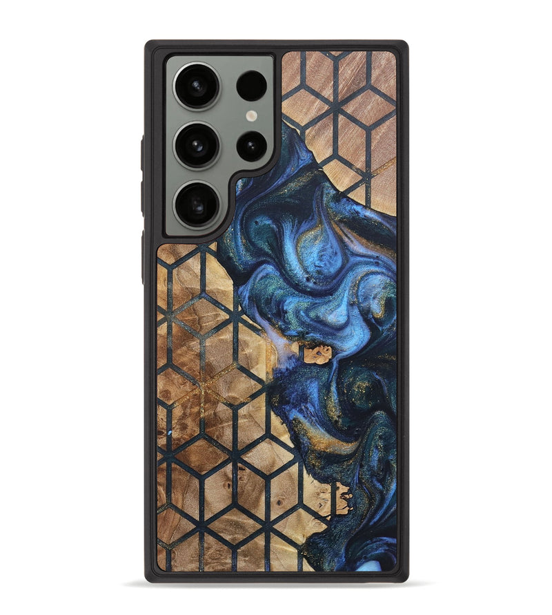Galaxy S23 Ultra Wood+Resin Phone Case - Leah (Pattern, 715253)