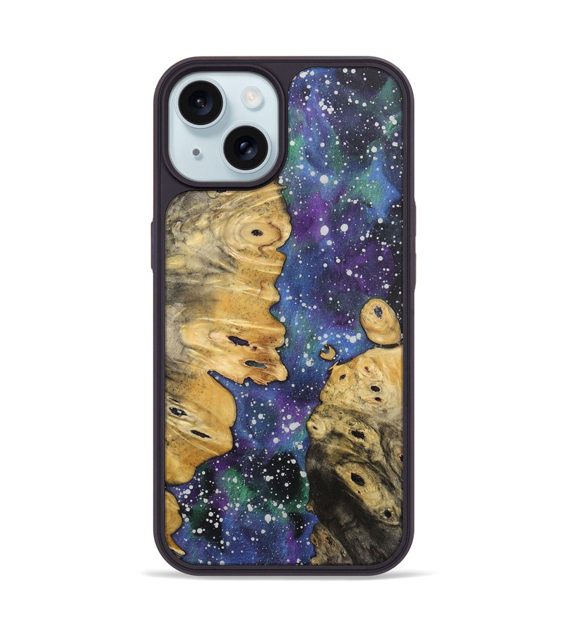 iPhone 15 Wood+Resin Phone Case - Karson (Cosmos, 715297)